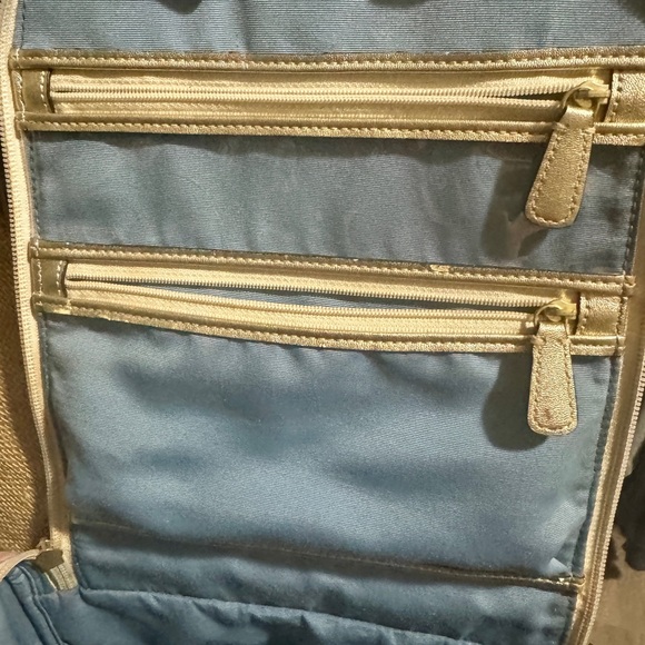 Coach Poppy Multicolor Madras F21886 Cosmetic Makeup Toiletry Travel Bag - Picture 2 of 8